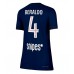 Paris Saint-Germain Lucas Beraldo #4 Hjemmedrakt Dame 2025-26 Korte ermer